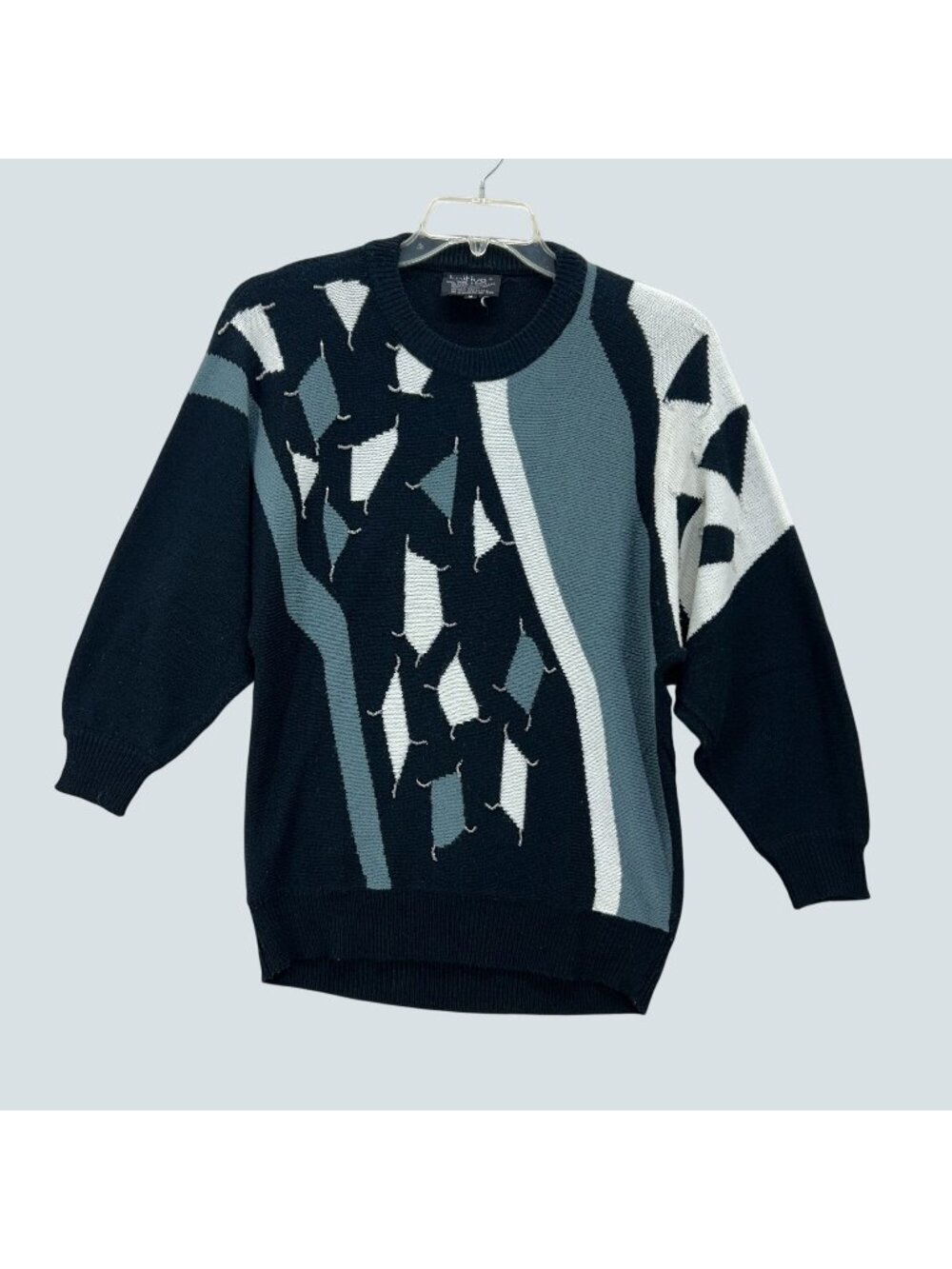 Vintage Knitivo Abstract Geometric Sweater Womens Medium Made In Korea